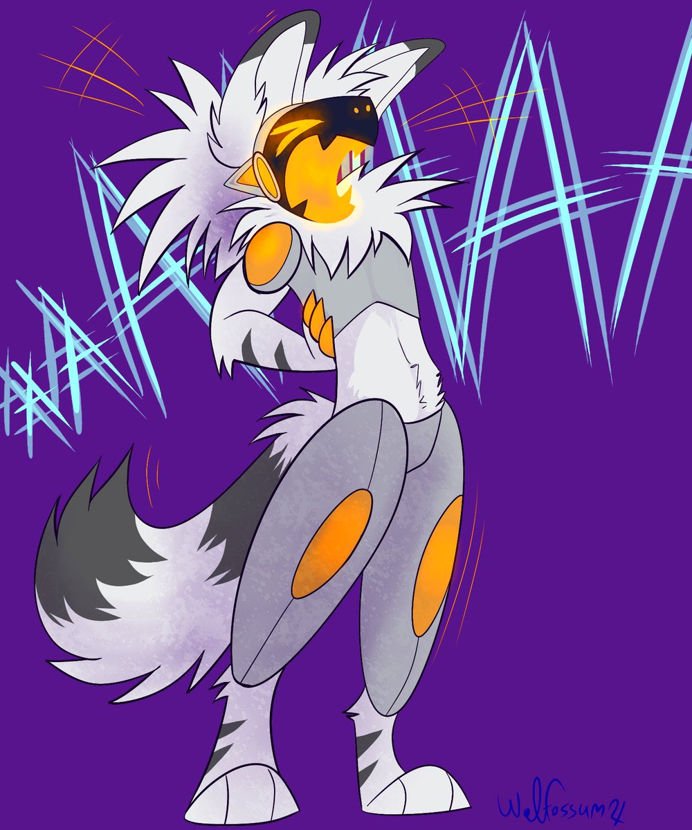 Wolfossum's tweet image. Stretch scream xP 
.
OC: Spots by @/spotstheprotogen on Insta
.
Inspired by @DJayjesse I hope that's ok :]