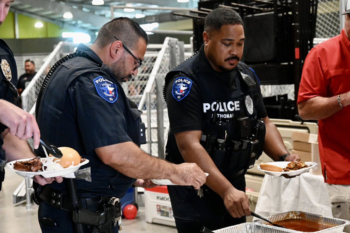 Abbie Geveshausen (@cfisdabbie) on Twitter photo It’s time for the 12th Annual Back the Badge Luncheon for <a href="/CFISDPDChief/">CFISD Police</a>! Officers are being treated to a BBQ lunch & have the chance to win amazing prizes via a raffle! The luncheon is to show appreciation to our great district officers! #CFISDspirit 🎉 It’s time for the 12th Annual Back the Badge Luncheon for <a href="/CFISDPDChief/">CFISD Police</a>! Officers are being treated to a BBQ lunch & have the chance to win amazing prizes via a raffle! The luncheon is to show appreciation to our great district officers! #CFISDspirit 🎉