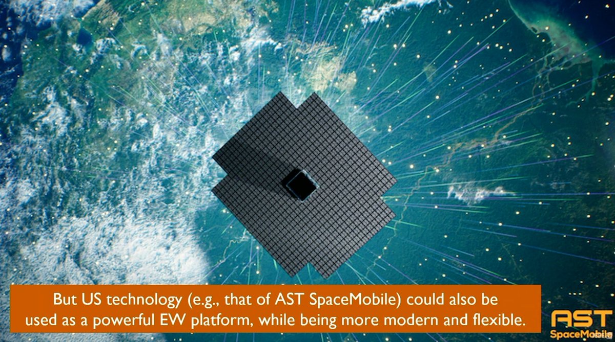 $ASTS: In a recent presentation, UT Austin professor Todd Humphreys calls AST SpaceMobile large phased arrays the US Department of Defense's "ace up its sleeve" that can be used as a flexible electronic warfare platform for both defensive and offensive capabilities.