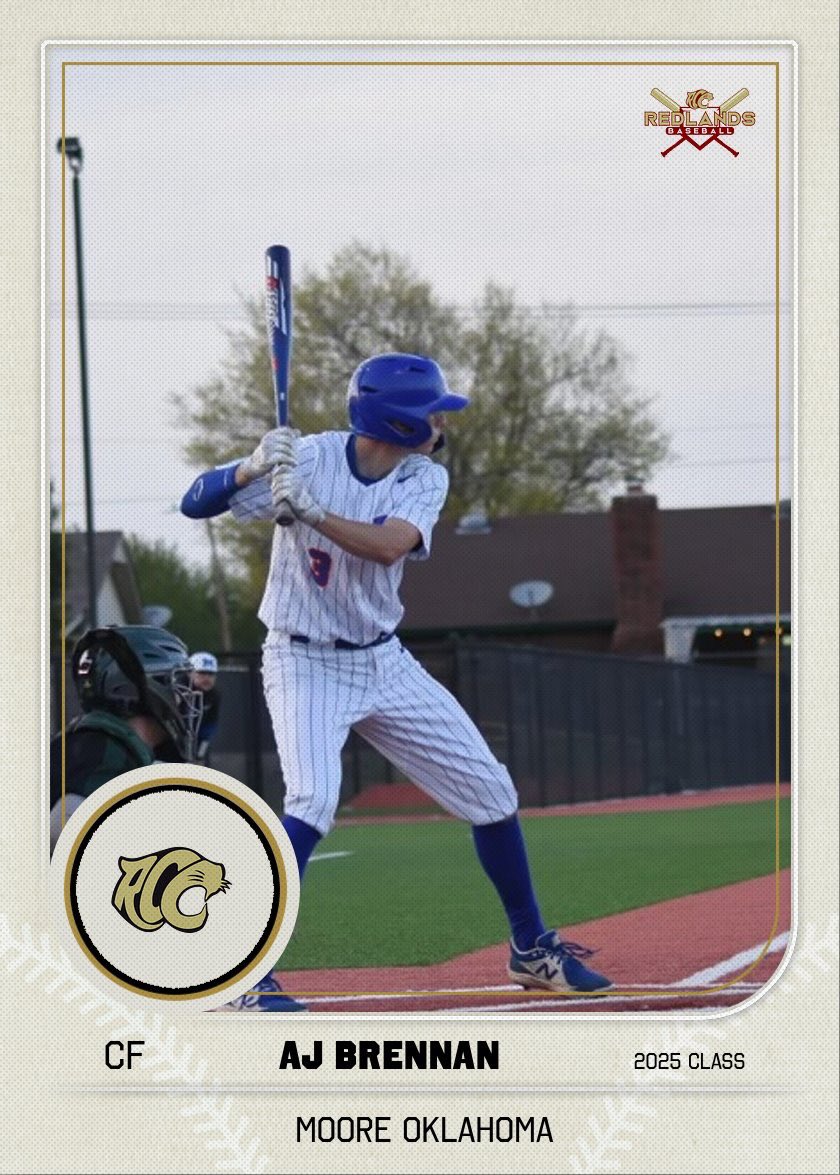 AJ Brennan CF Moore Oklahoma! 🖊️ Signed! <a href="/ajb2025/">AJ Brennan</a> #FortReno