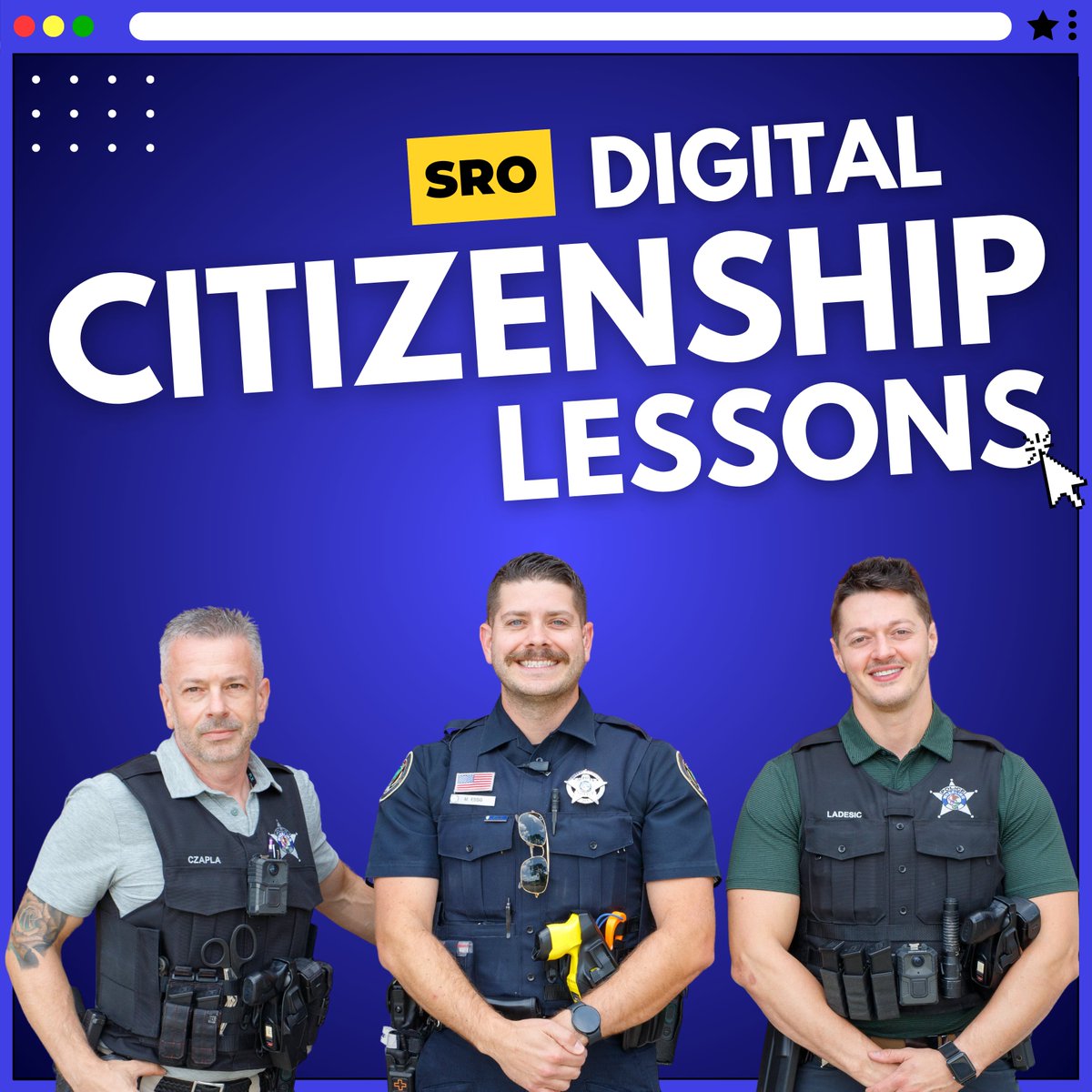 Our SROs are kicking off digital citizenship lessons for the 24-25 school year! 

They're bringing back 6th grade lessons and introducing new topics for 7th and 8th graders such as "finstas", toxic gaming culture, positive role models, and more: ccsd21.org/support-servic…

#21Learns