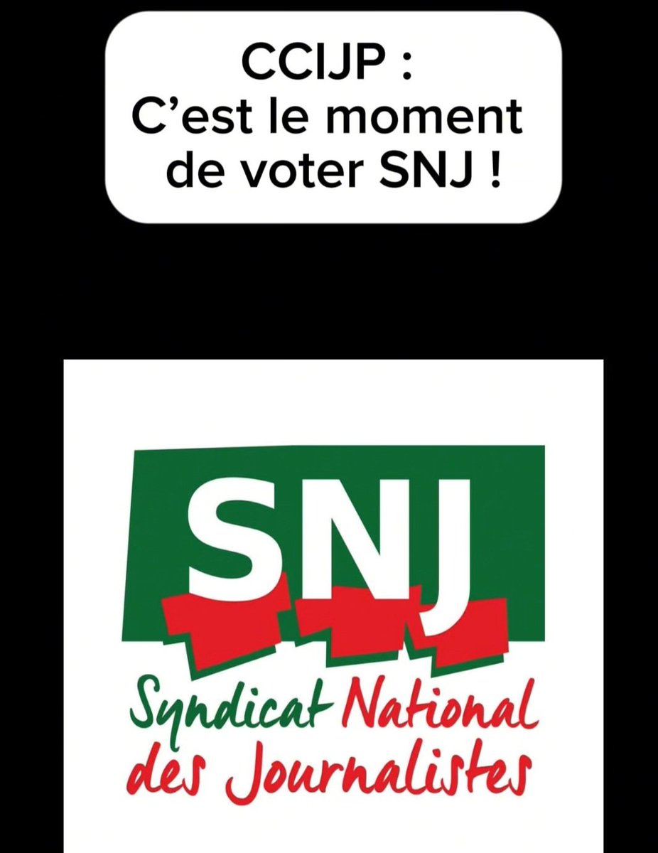 [ELECTIONS CARTE DE PRESSE] 
🗳 🪪 
Le scrutin en ligne sera clos demain mardi 5 novembre à 11 heures. Si ce n'est déjà fait, il ne vous reste plus que quelques HEURES pour voter <a href="/SNJ_national/">SNJ - premier syndicat de journalistes</a> aux élections à la commission de la carte, et c'est par ici ⬇️ 
e-votez.net/ccijp/
