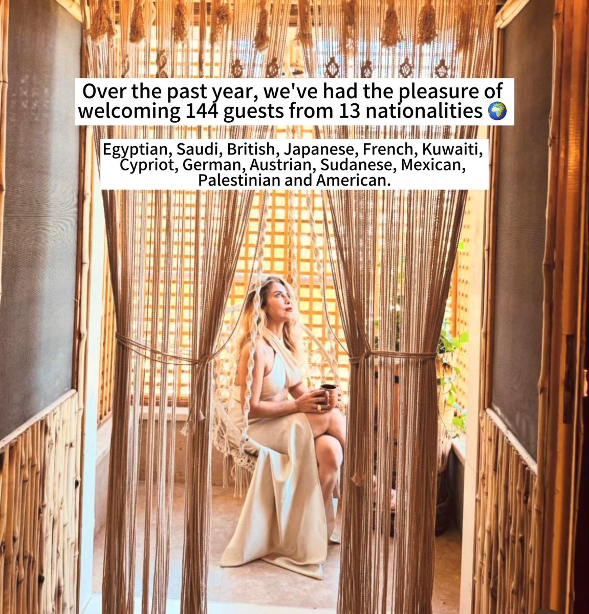 ilcampoeg's tweet image. In our first year, we’ve welcomed 144 guests from 13 nationalities, each contributing to our unforgettable journey. Every guest visiting this November will receive a special gift.

#ILCAMPO #FirstAnniversary #GuestAppreciation #EcolodgeExperience #UnforgettableMemories