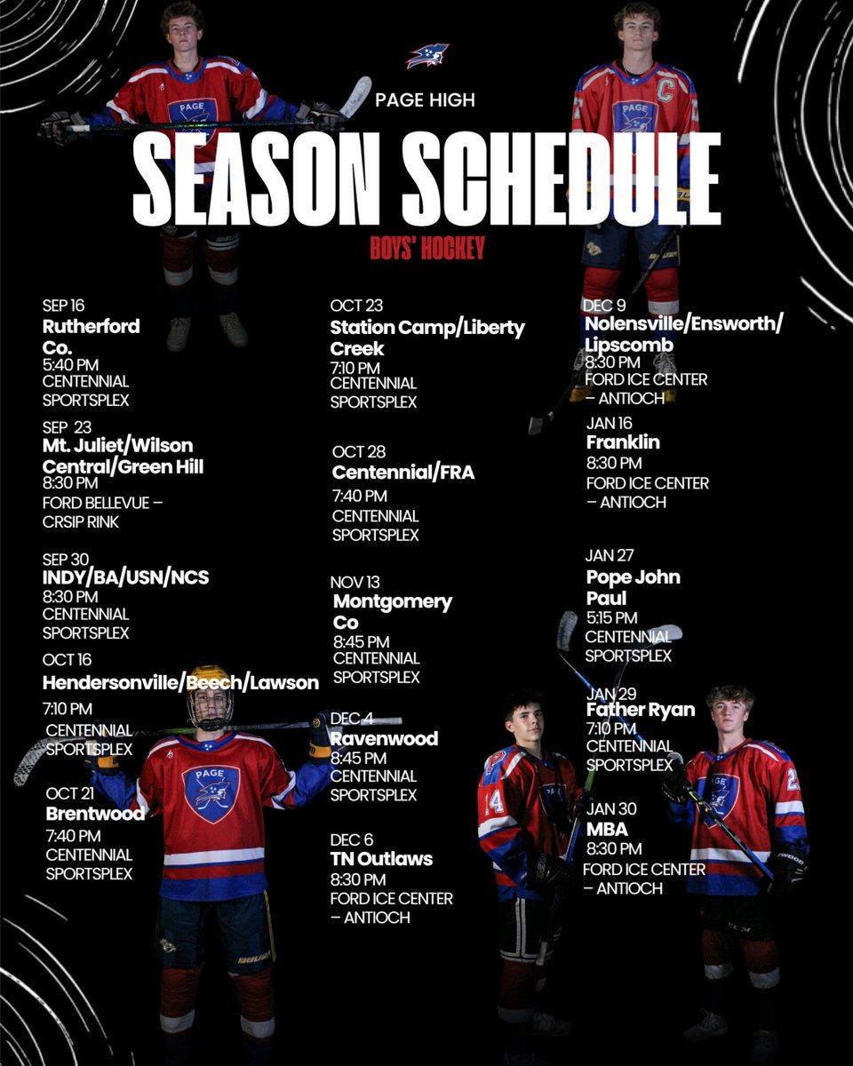 Plenty of games left to go and support Page Hockey!  Check out their remaining games on the schedule!  #PHTID

Graphic: Andrew Wagnon (Sports Marketing)