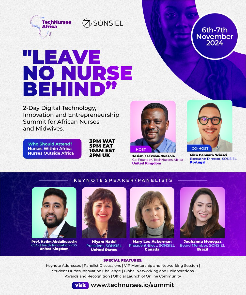 Join us on November 6-7, 2024, for the #LeaveNoNurseBehind Summit: a transformative event where innovation meets healthcare digitization to shape the future! Connect with nursing and healthcare leaders. Register now at technurses.io/summit