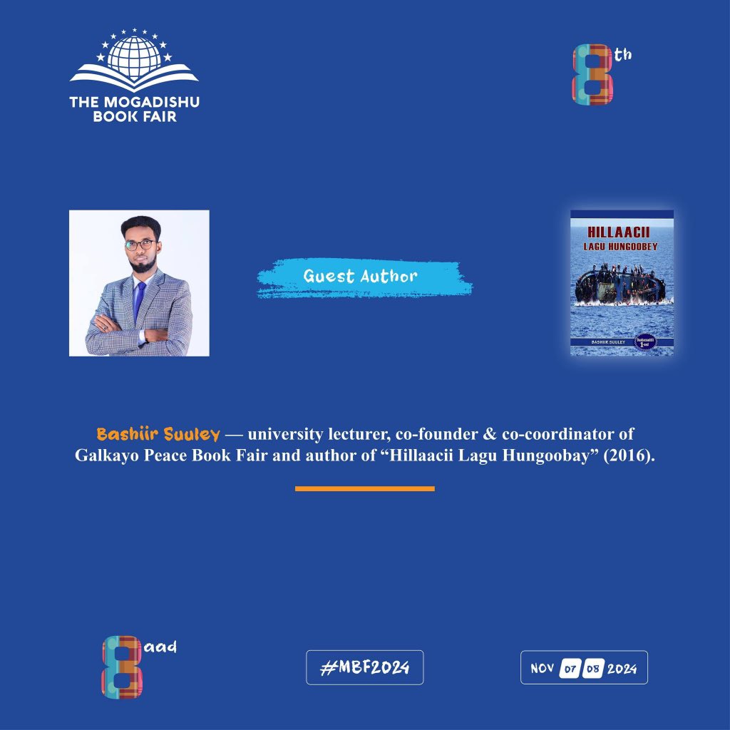 I’m excited to be one of the guest authors at this year’s 8th <a href="/MogBF/">The Mogadishu Book Fair</a> Looking forward to meaningful discussions and connecting with fellow readers and writers. #MBF2024 #Mogadishu #Somalia