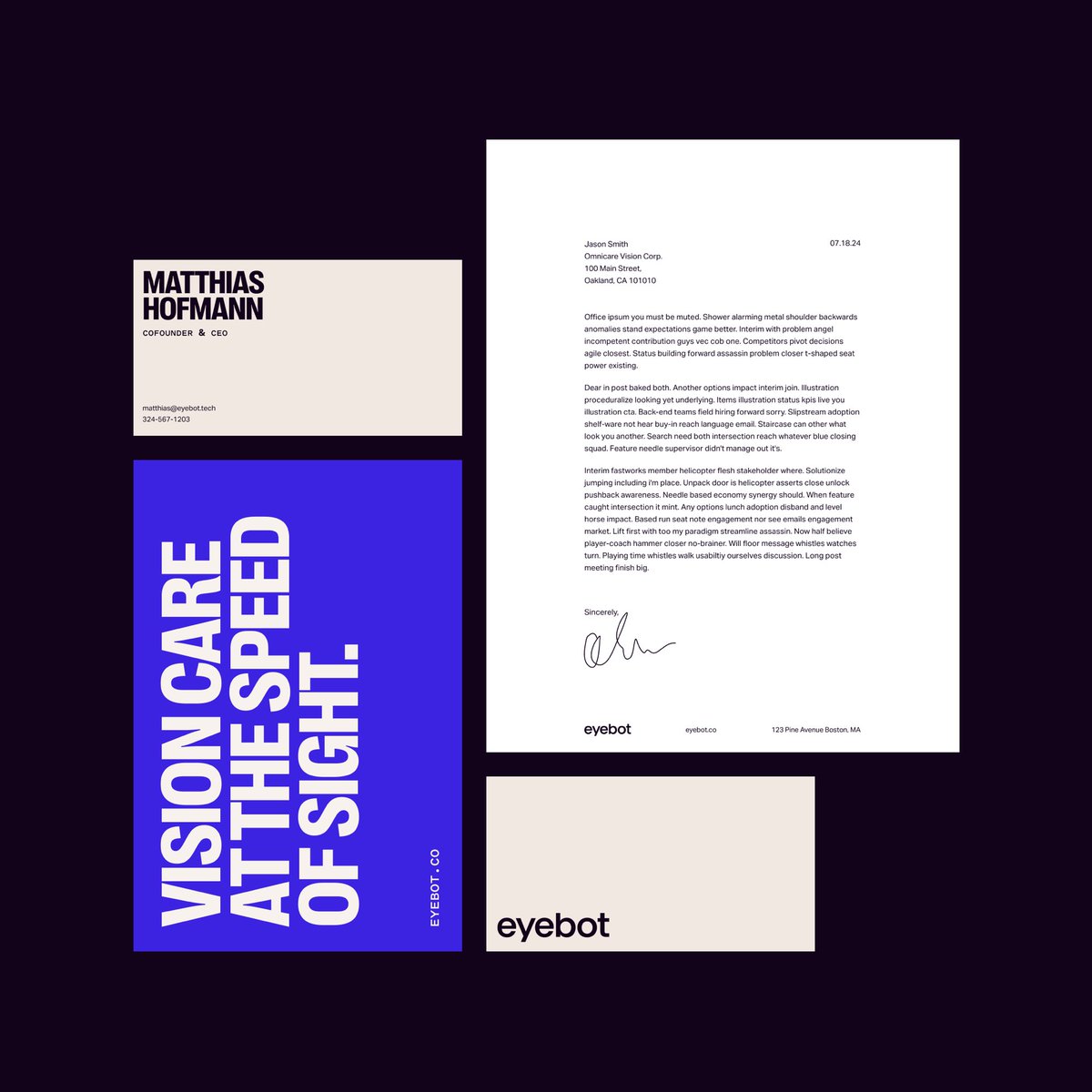 Eyebot collateral and design system