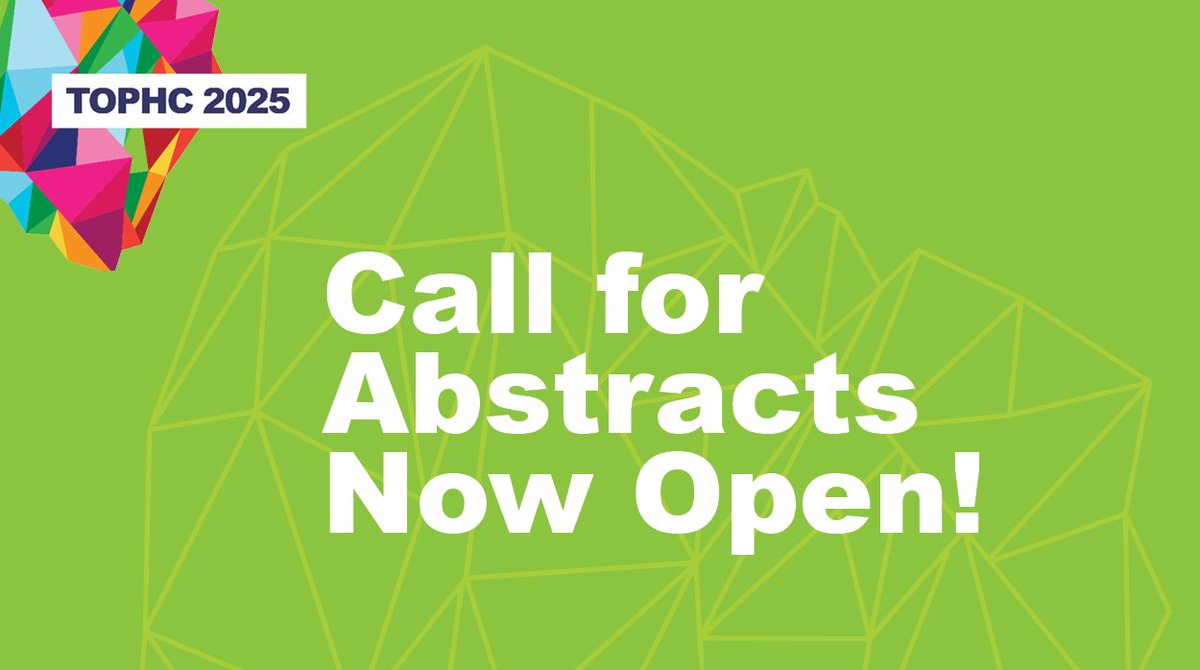 Thinking about submitting an abstract for #TOPHC2025? There’s still time! We’ve extended our deadline for abstract submissions.

🗓️In-person program (Workshops): Nov 25, 2024
🗓️Virtual convention (Presentations): Dec 2, 2024

tophc.ca
