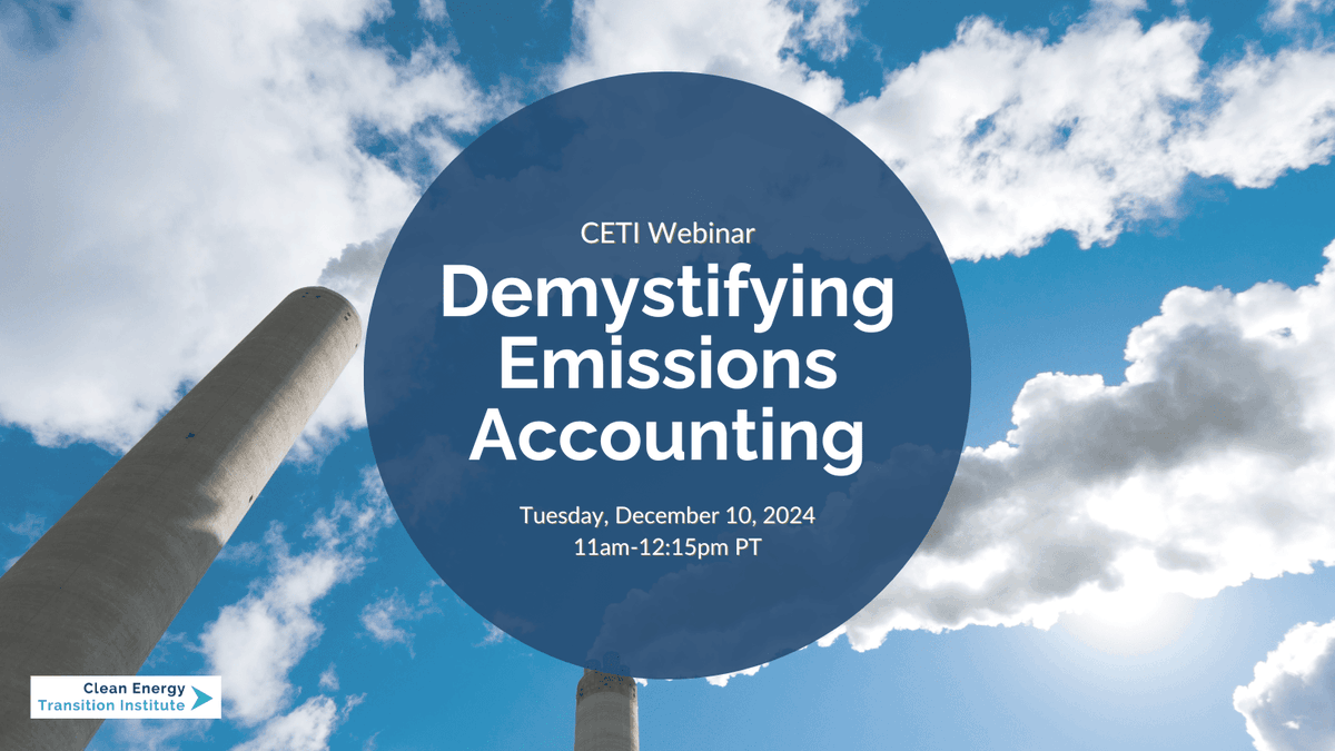 Emissions accounting is foundational to understanding progress toward emissions goals, but it is also extremely complex. Join CETI for a webinar to demystify methods for measuring, reporting, and verifying greenhouse gas emissions and reductions in the NW: bit.ly/EmissionsAccou…
