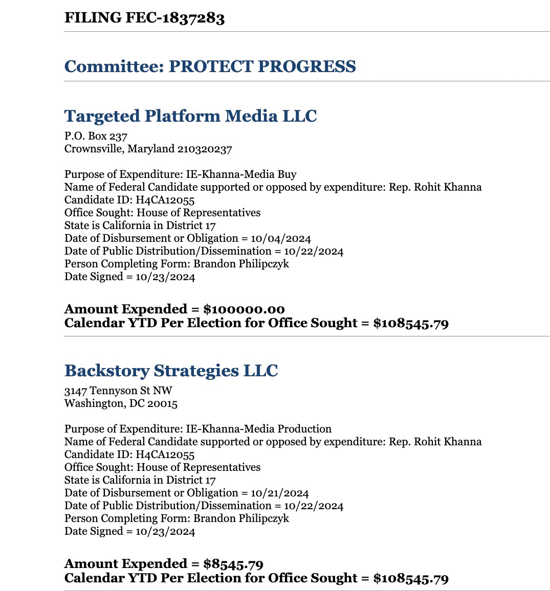 bern_identity's tweet image. FYI "progressive" Ro Khanna is endorsed + supported by pro-crypto industry interest$.

Khanna is endorsed by Stand With Crypto - Coinbase political advocacy hub. Protect Progress the Dem focused affiliate of the Fairshake super PAC has spent $108K supporting Khanna's re-election.