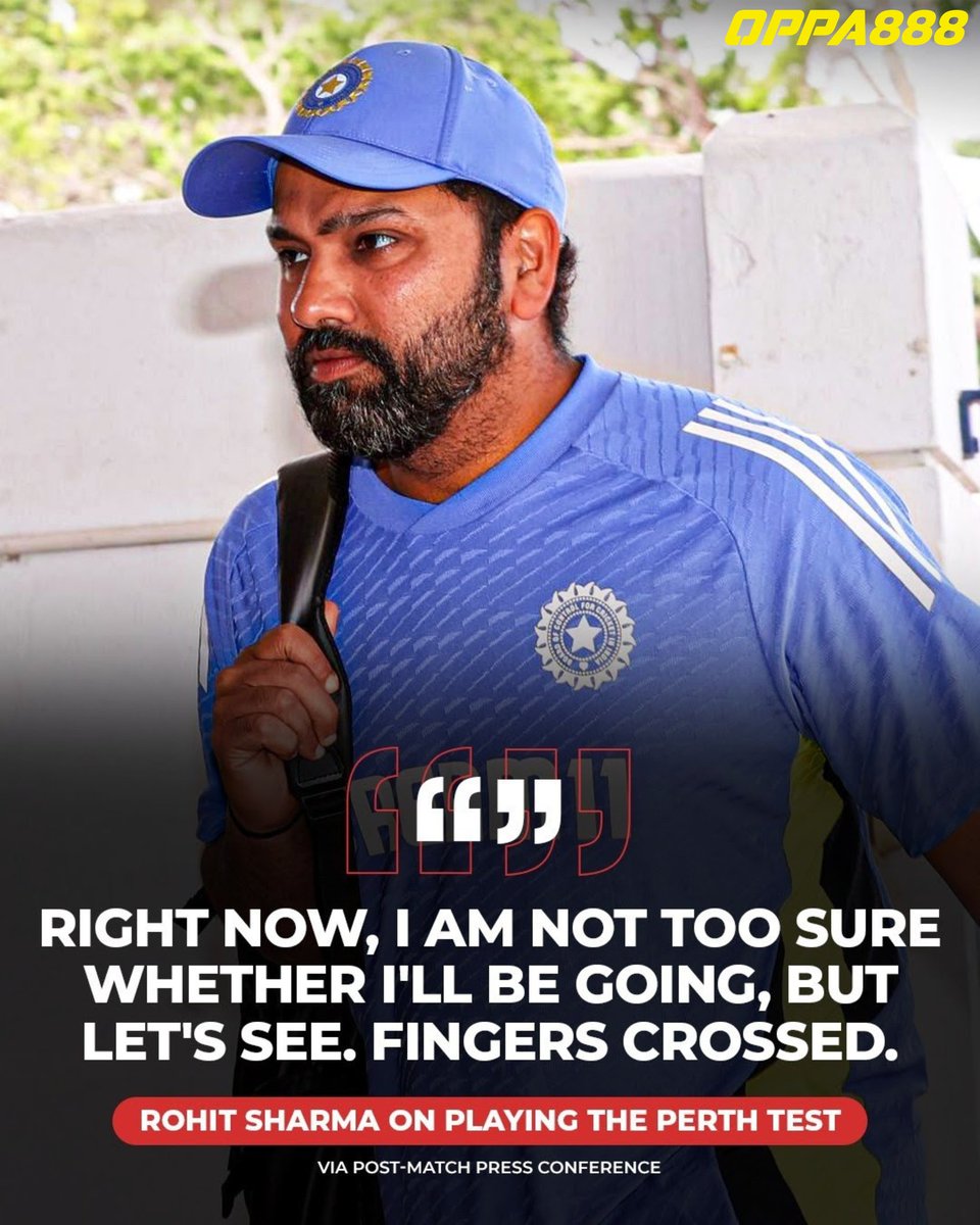 OppabetG's tweet photo. Rohit Sharma about his first test in Perth against Australia 

#cricket #rohitsharma #cricketmatch #oppa888 https://t.co/q7ONmuSU7A