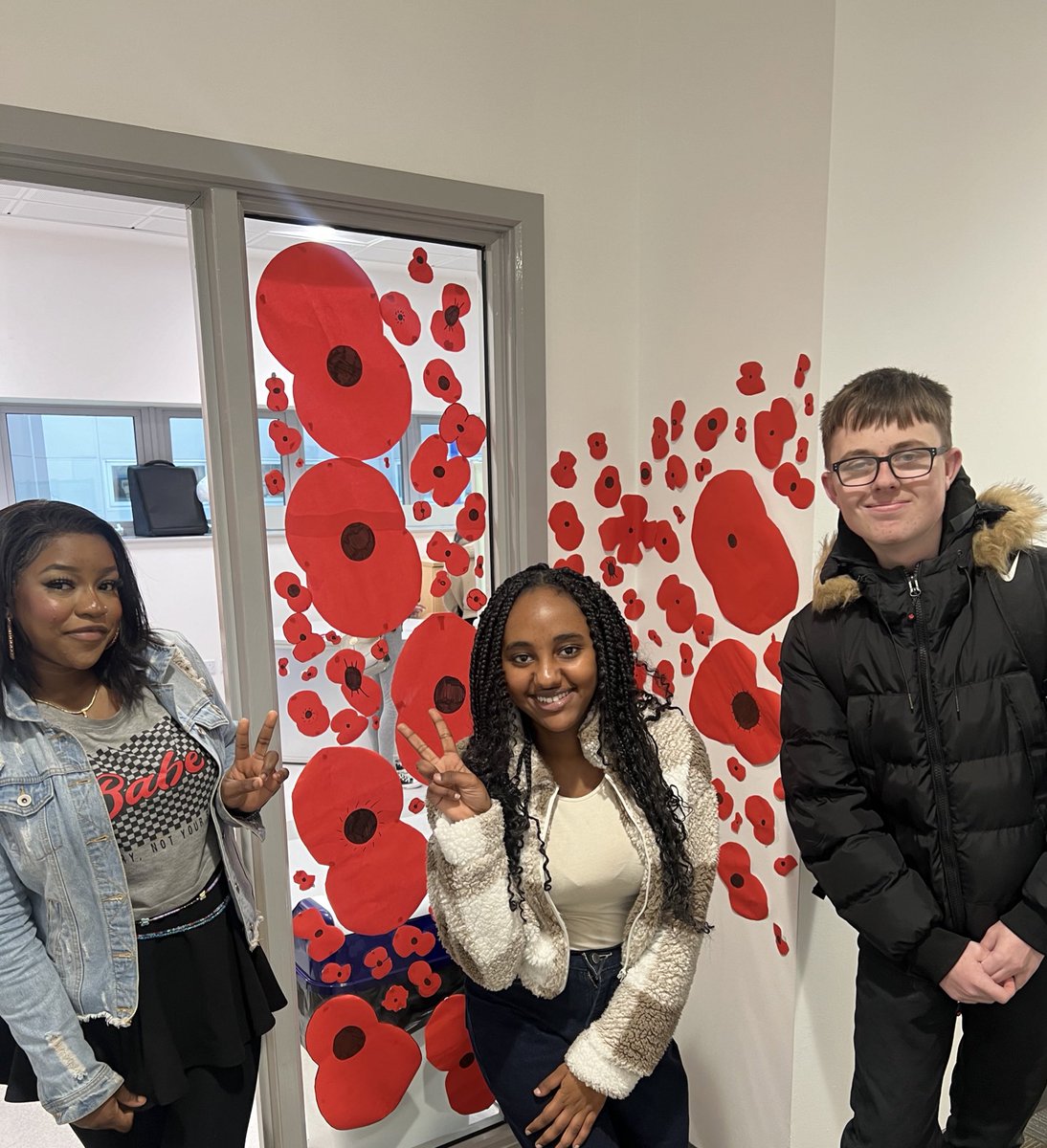 So proud of our Level 1 Health and Social Care Students today! What an amazing display of poppies!!! <a href="/gatesheadcoll/">Gateshead College</a> #rememberencesunday #D-Day