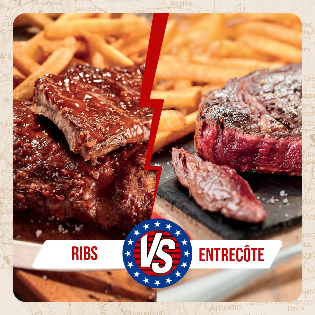 Chez Buffalo Grill on fait l’élection des saveurs ! 🇺🇸 

Ribs ou entrecôte, qui mérite votre vote ? Commentez pour élire votre favori ! 😋