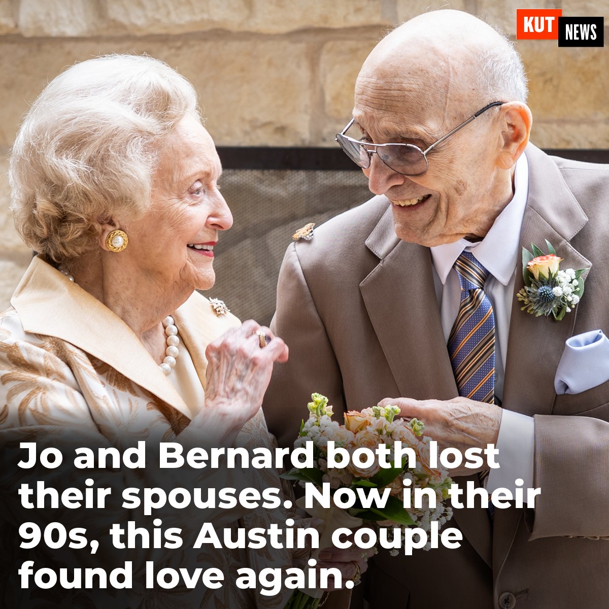 Jo Cartwright and Bernard Snyder lost their spouses after about 70 years of marriage. The two started eating dinner together at their Austin retirement community before realizing they were falling for each other. l8r.it/CaCh