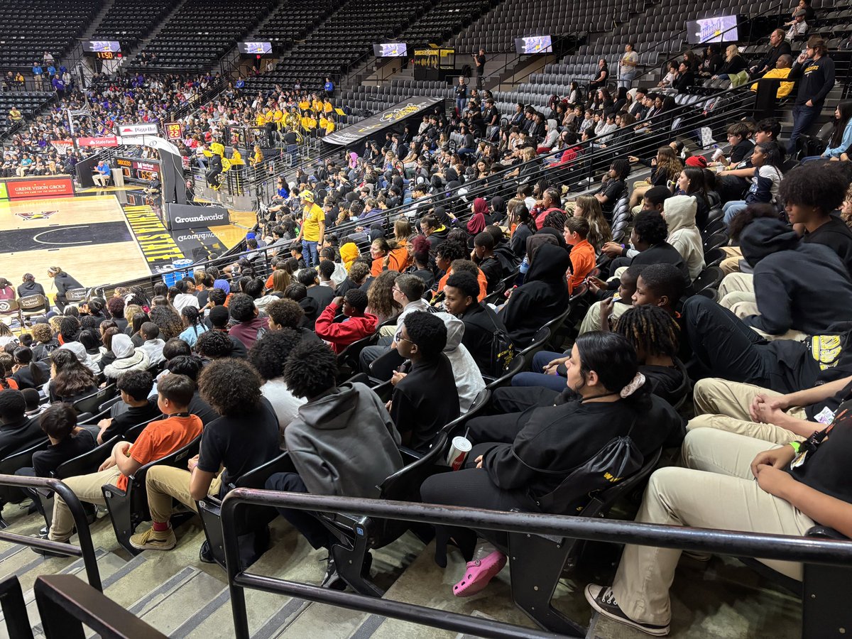 Thanks to Wichita State for inviting 2,200 WPS 8th graders to today’s women’s basketball game! They’re having a blast! <a href="/GoShockers/">Go Shockers</a> <a href="/GoShockersWBB/">Wichita State Women’s Basketball</a>