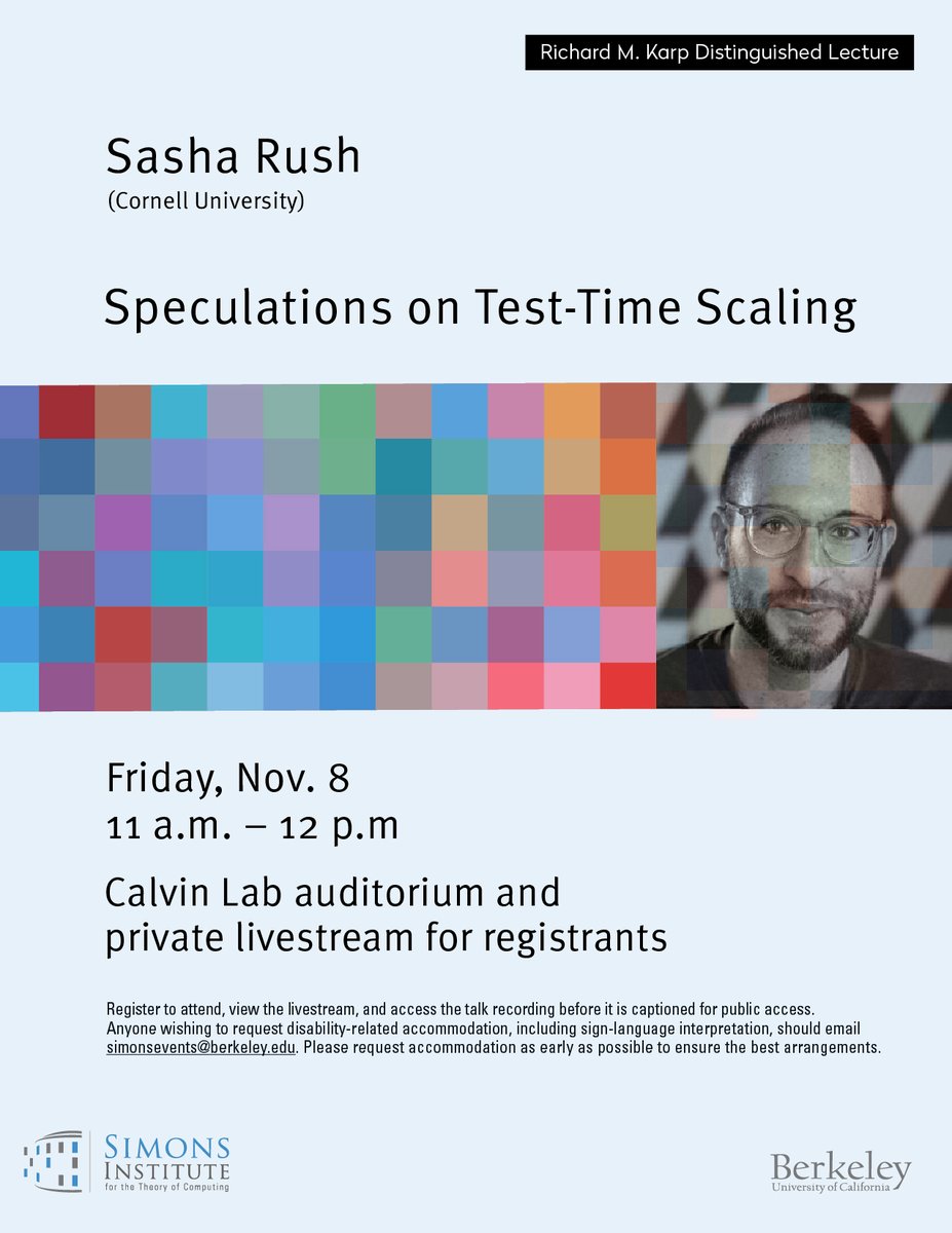 Simons Institute for the Theory of Computing tweet media