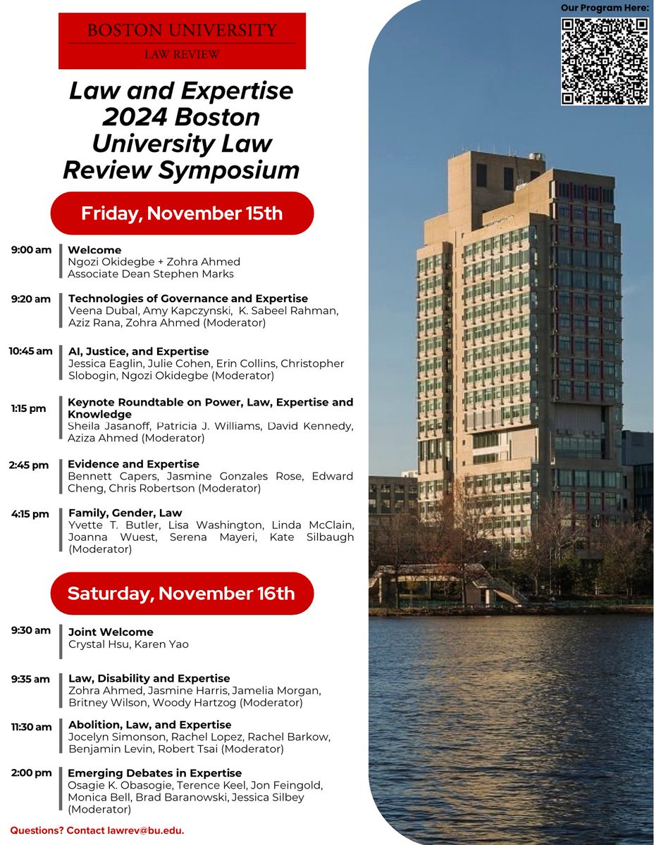 Please join us for the Boston University Law Review's fall symposium, open to all students and faculty! The relationship between law and expertise sits at the heart of debates about democracy and governance.