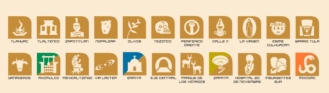 ArchivoSofree's tweet photo. Excelente inicio de semana para tod@s! Esta fue la propuesta de iconos para el primer trazo de la maltrecha #Línea12 del #MetroCDMX. https://t.co/SZghEca35t