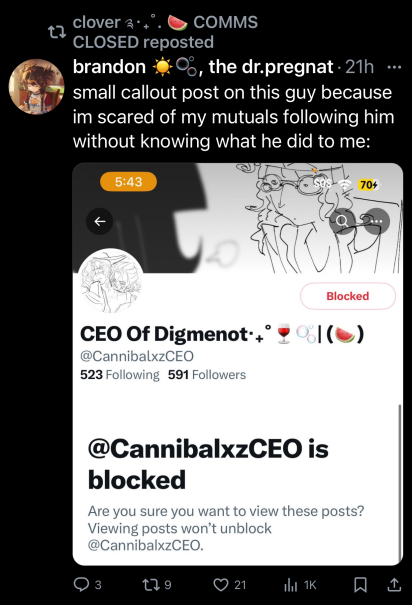 CannibalxzCEO's tweet image. 🧵Response to this Tweet because I don't want people to be confused

TW: mentions of stalking, abuse (?), mental health issues

rt or qt would be appreciated bc not everyone will know otherwise