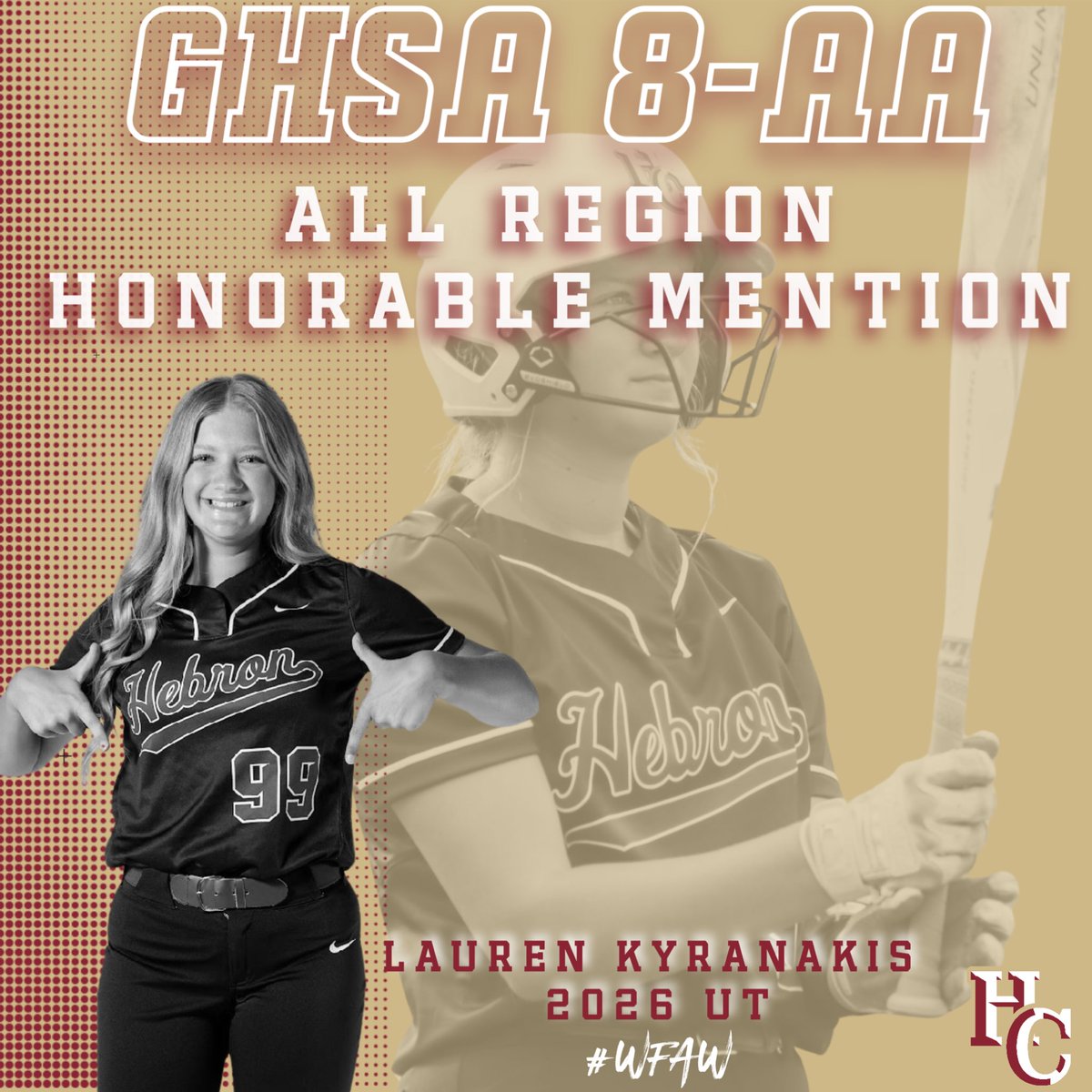 Super proud of these three upperclassmen who led our team on and off the field all year! They are amazing ball players, great teammates, and competitors! Congrats <a href="/McculloughAddi/">Addi McCullough 2025</a>, <a href="/JThornhill07/">Jaycee Thornhill</a> , and <a href="/laurenkyranakis/">Lauren Kyranakis 2026</a> for your <a href="/OfficialGHSA/">GHSA</a> 8-AA All-Region Honorable Mention! #WFAW
