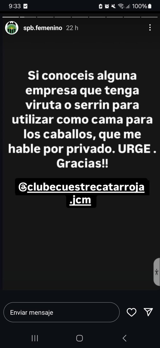🆘🆘AYUDA SOLIDARIA🆘🆘
Se necesita viruta o serrín para utilizar como cama para los #caballos 🐴 afectados por la #Dana #Valencia. 
#Serrerías, fábricas de #muebles
¿podéis colaborar 🙏
Contacto en el cartel 👇
📣📣📣
#équidos #ecuestre
#animales #ayudaurgente