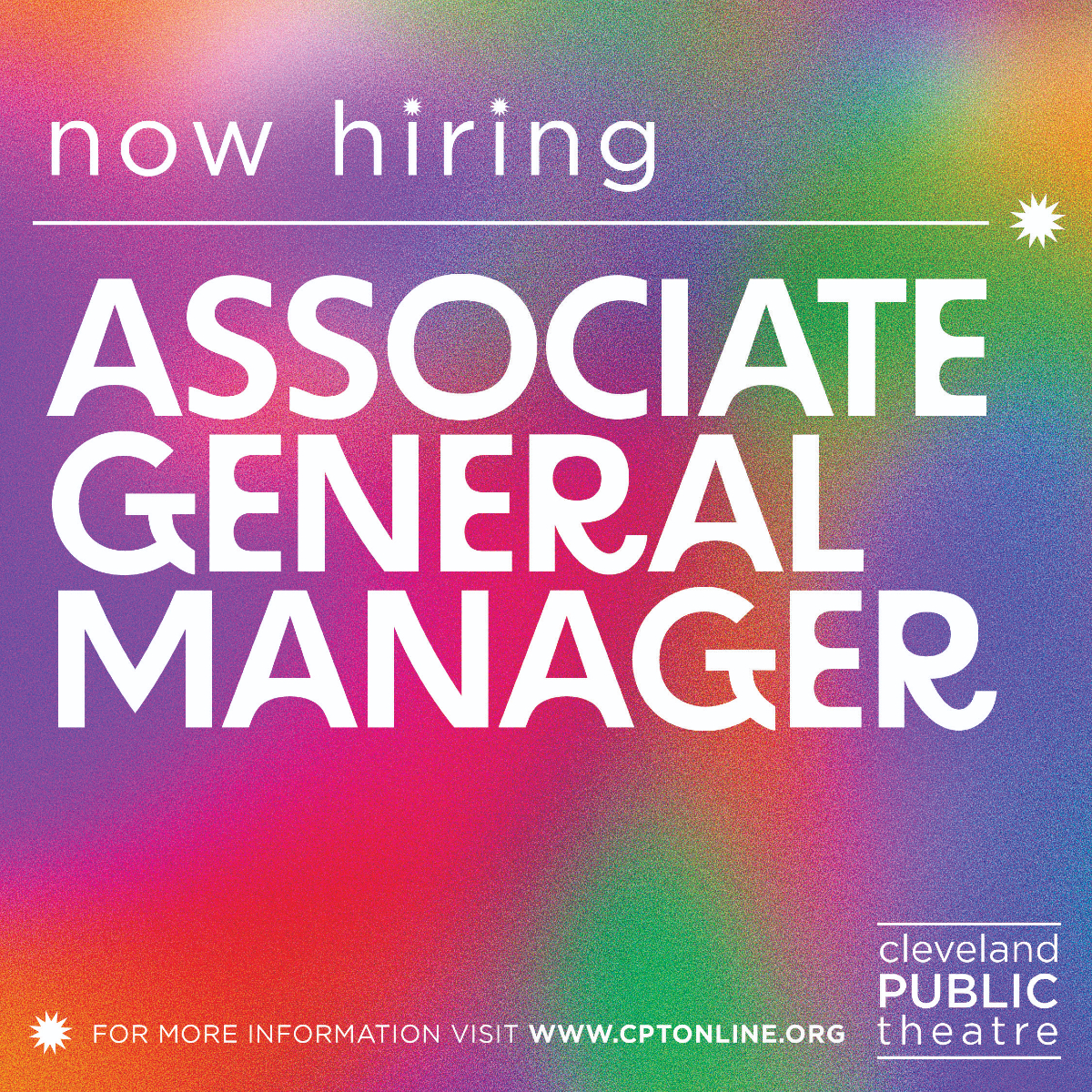 🧑‍💻Work at CPT! We're hiring an Associate GM to handle payroll, HR, and office management. Work with our amazing GM Marguerite Hannah. Ideal candidates have 2-4 yrs theatre admin experience, but other theatre professionals looking for a career change, please apply! 🔗 in bio.🌟