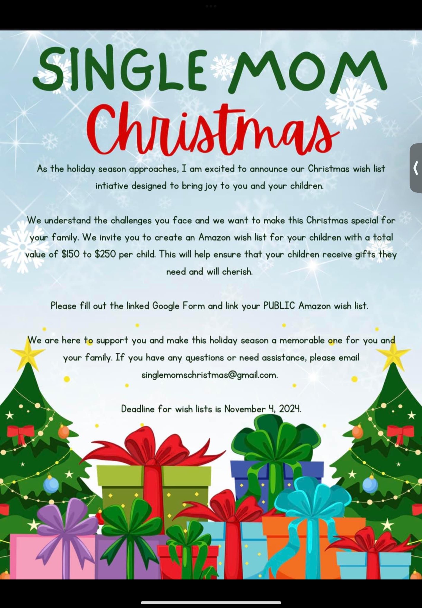 S_Squared on X: &ldquo;A woman on FB is trying to help 300 single moms 