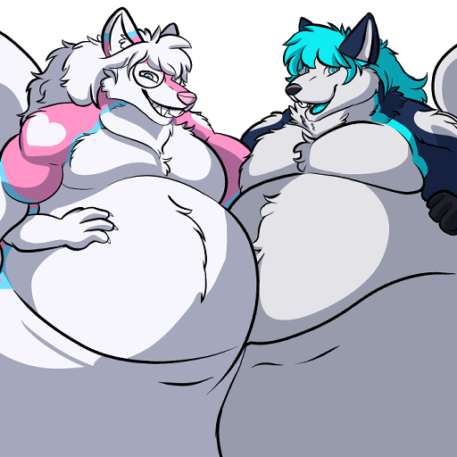Musky_Arts's tweet photo. It's the unstoppable belly brigade! Join Ashy and Zai in their quest for the ultimate squish, as they flaunt their fabulous forms. Who could resist the allure of their pear-shaped perfection?  💕🐿💨 #SkunkSquishSquad #BigBaraBuddies #FatFur #Skunk #Anthro https://t.co/cZIcSZrVSX