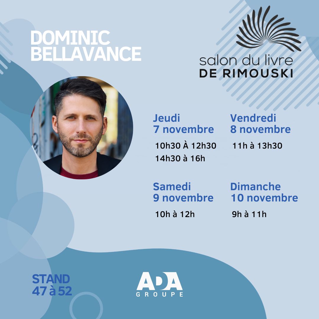 bellavanced's tweet photo. Cette semaine, nous prenons la route pour Rimouski. Voici mes heures officielles de dédicaces, mais je serai présent presque tout le temps au kiosque. On a bien hâte de vous y rencontrer! 😌 https://t.co/TtBzJ3Y72X