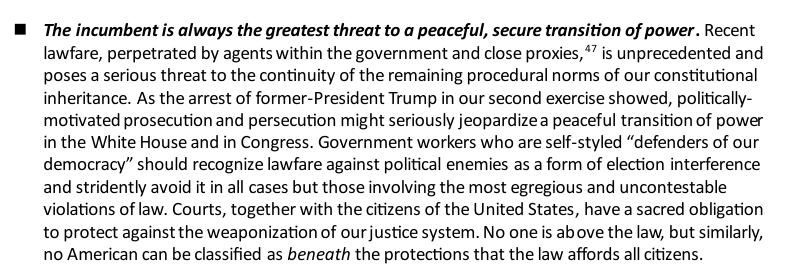 IntegrityProj24's tweet photo. Strategy #19 for ensuring the victor of the race is seated in the White House:

Recognize the fundamental truth that undergirds @integrityproj24:

The incumbent is ALWAYS the single greatest threat to a peaceful transition of power.

And work to mitigate that threat. https://t.co/wZT31Jt4G0