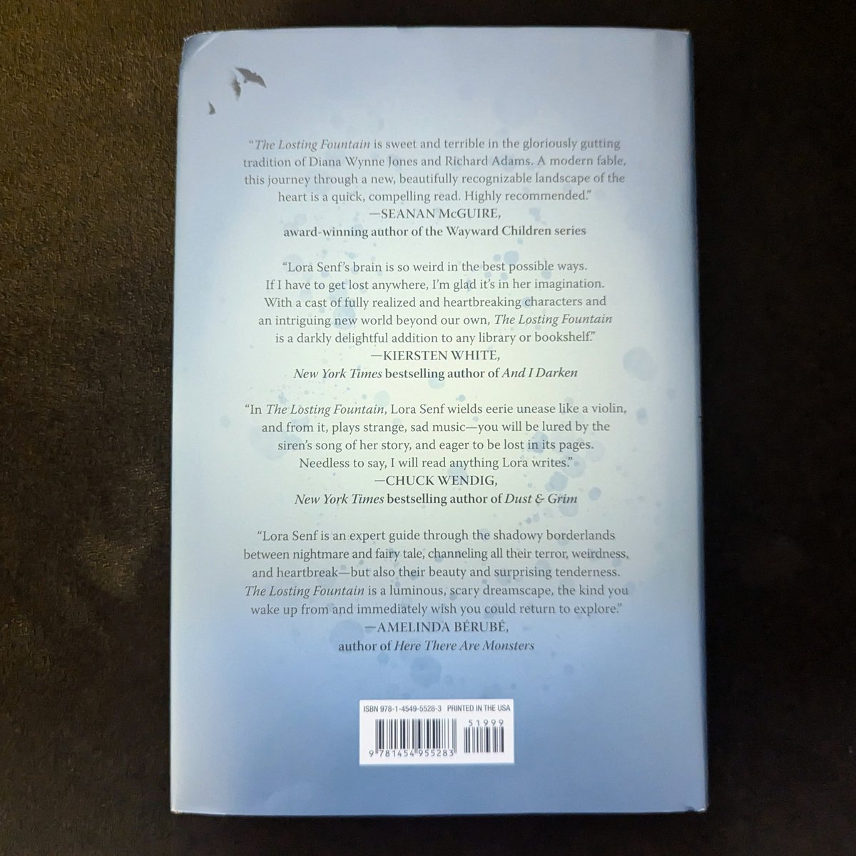 Hardcover printer sample of THE LOSTING FOUNTAIN just showed up. IT'S SO BEAUTIFUL.  All my love and gratitude to editor Ardyce Alspach, cover designer Melissa Farris, and interior designer Rich Hazelton for turning my strange, dark story into a gorgeous book.

Out 12/31/2024