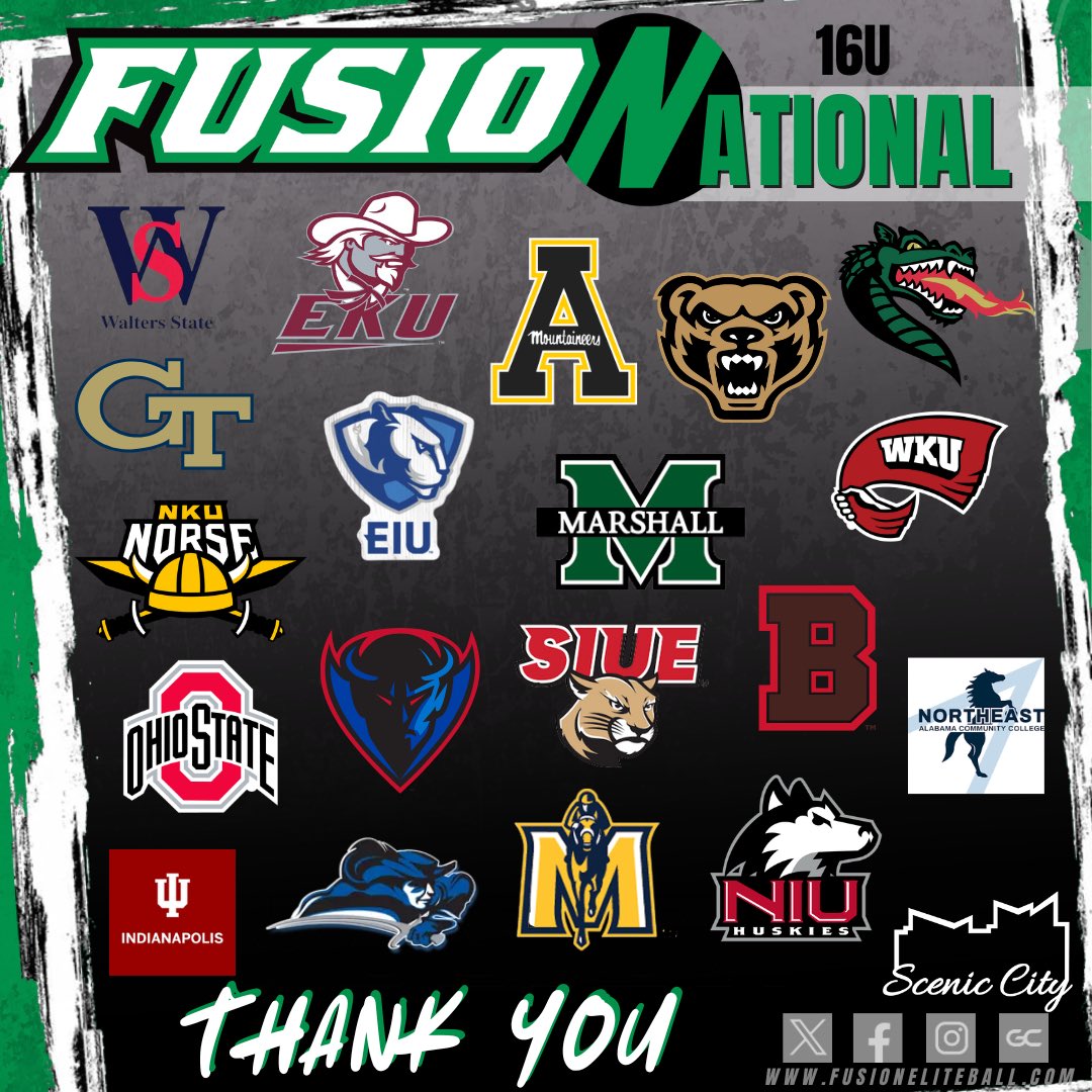Fusion 16U National Unruh/Greenwood (@fusionsb_16nats) on Twitter photo Thank you to all the coaches that watched us compete at the <a href="/ConnectSports_/">Connect Sports</a> Scenic City Showcase!
Next Up: Veterans Tribute
See ya there!
#LLAP
#GirlsinGreen
#FusionFamily Thank you to all the coaches that watched us compete at the <a href="/ConnectSports_/">Connect Sports</a> Scenic City Showcase!
Next Up: Veterans Tribute
See ya there!
#LLAP
#GirlsinGreen
#FusionFamily