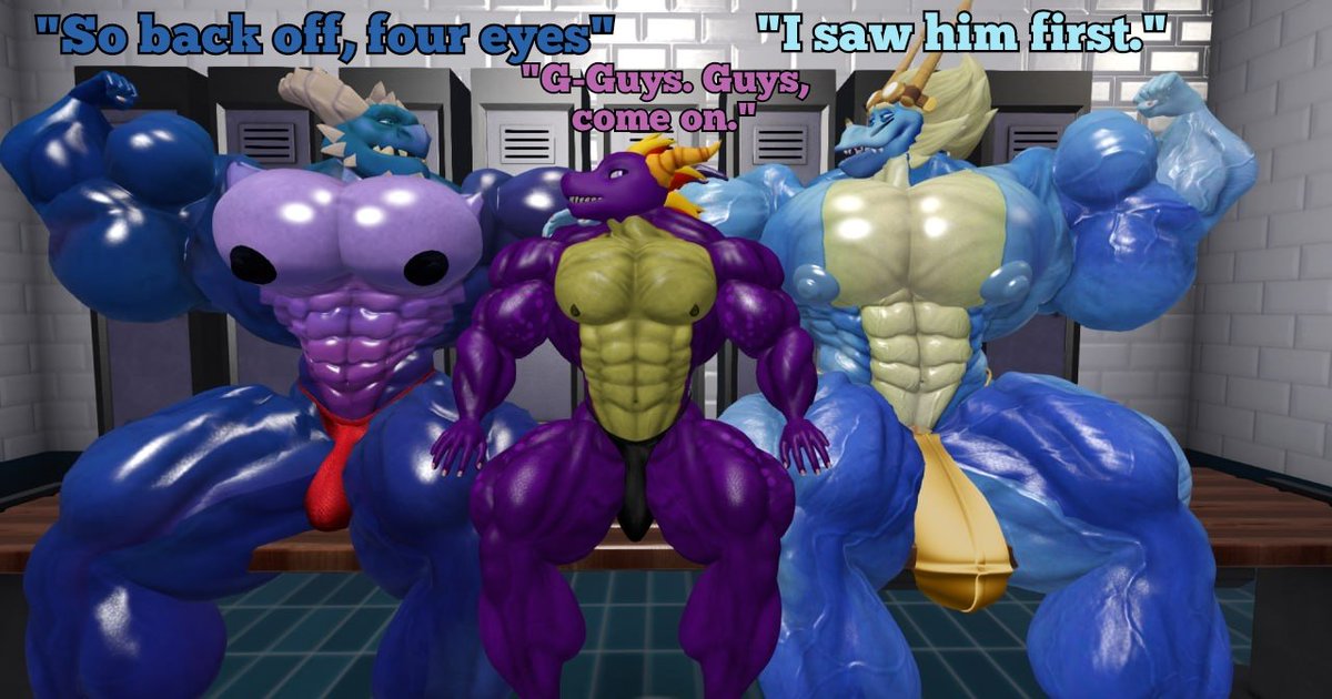 Embracethehavoc's tweet photo. Spyro can't go a single workout with every Dragon Dad fighting over him.

Dragons aren't known for sharing 👀💦 https://t.co/T3COH3zfeI