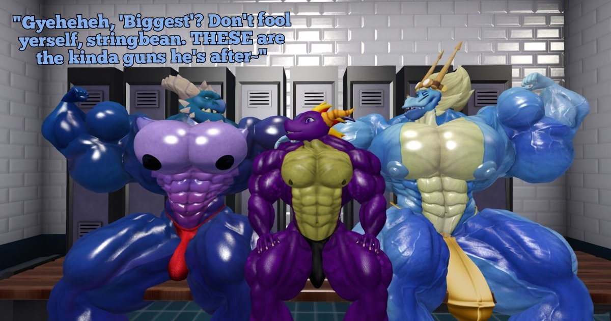 Embracethehavoc's tweet photo. Spyro can't go a single workout with every Dragon Dad fighting over him.

Dragons aren't known for sharing 👀💦 https://t.co/T3COH3zfeI