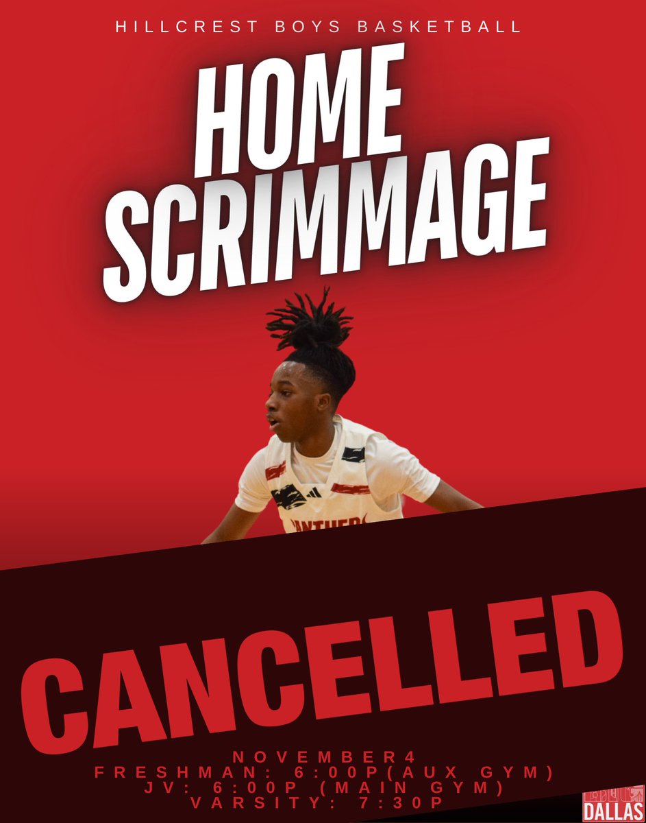 Today’s scrimmage has been cancelled