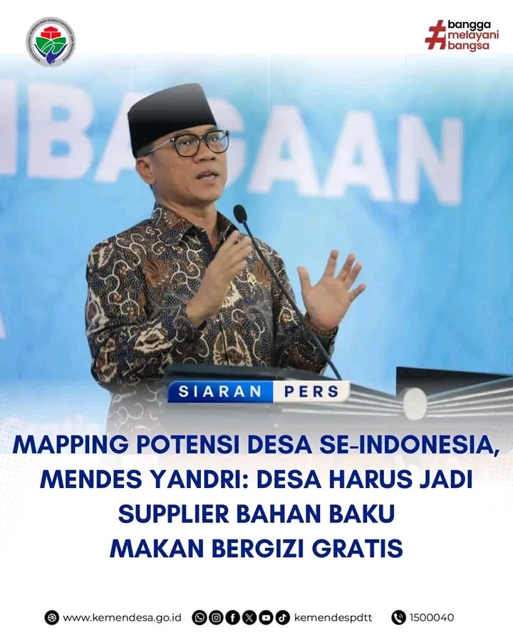 Desa sebagai sumber pangan nabati dan hewani sudah selayaknya terdepan dalam menyukseskan program makan bergizi gratis