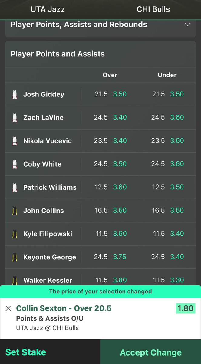 DKS_tips's tweet photo. Sexton 20.5 PA

Sem Markannen e Clarkson e num spread de 7.5, temos volume e um confronto próximo contra o líder em Pace da NBA.

Sem os dois e com 20+ minutos em quadra, Sexton tem médias de 27 PA e venceu a linha 12/13

1u https://t.co/6LVTUL9tVJ