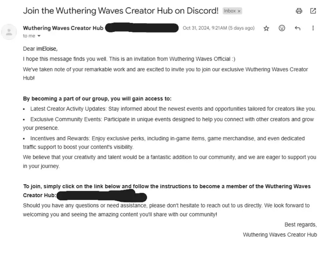 So im an official wuthering waves' content creator now

Honestly, im speechless~😶