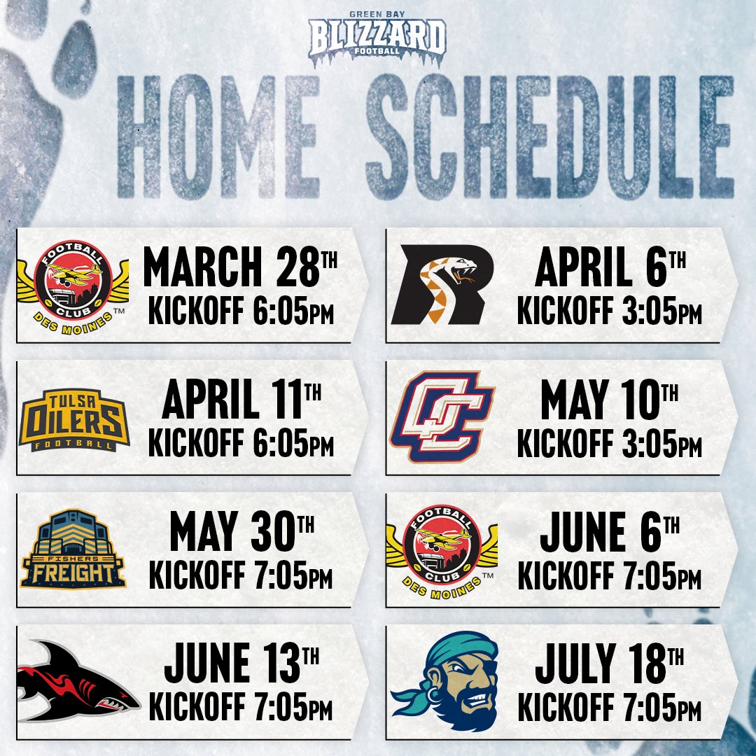 Mark these dates! We're bringing another season of IFL action to the <a href="/reschcomplex/">Resch Complex</a> all summer long 

#GoBlizz