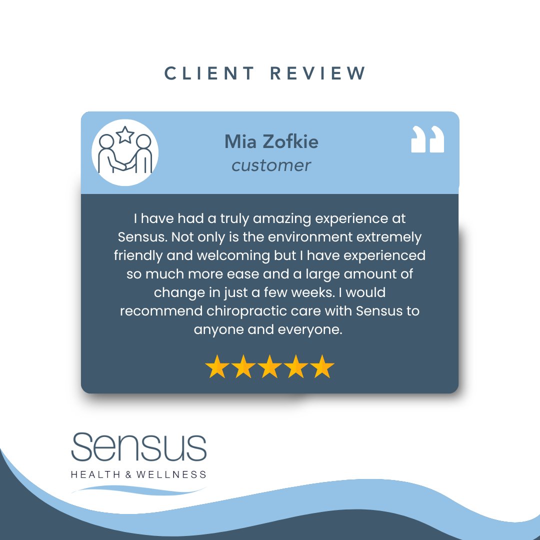 SensusHealthSW6's tweet photo. We love hearing how much of a difference chiropractic care makes in our clients' lives. From easing discomfort to fostering real, lasting change, we’re here to support your wellness journey every step of the way. Thank you for choosing Sensus, and for sharing your story with us! https://t.co/5gBB0u1VkG