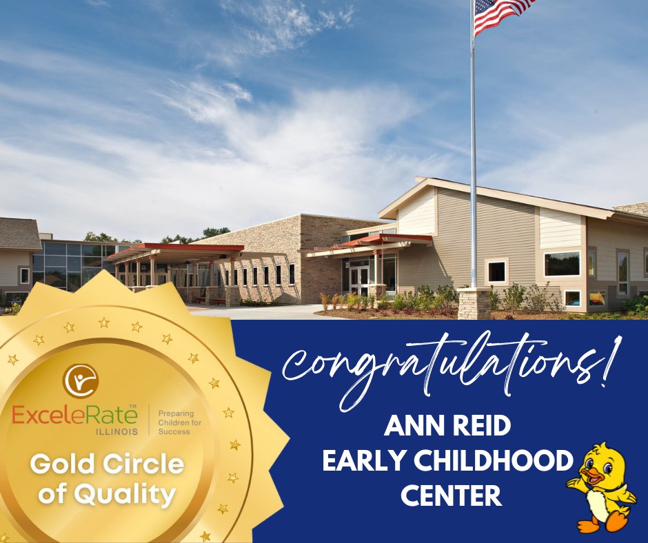 Naperville203's tweet photo. 🎉 Exciting news! Ann Reid Early Childhood Center just earned the Gold Circle of Quality from ExceleRate Illinois! 🏅🌟 Join us in celebrating our commitment to high-quality early learning! #Elevate203 https://t.co/RYGklmF7r3