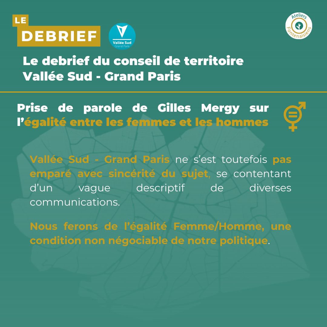 Le conseil du territoire Vallée Sud Grand Paris fût l’occasion pour <a href="/GMERGY/">Gilles MERGY</a> de prendre la parole sur notre engagement féministe 🟣🟰
Son intervention complète est disponible en ligne sur notre site : urlr.me/xvRXd