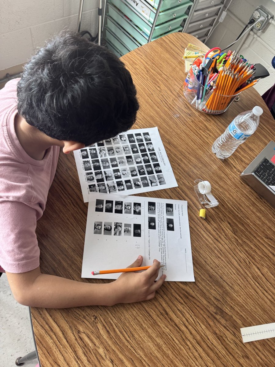 Learning about the past presidents while still working on math!