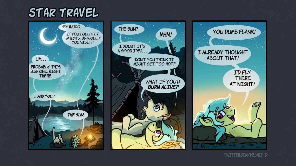 G5 is sadly over and now we enter the pony content gap...

❗️But ALAS! 
In the meantime I can suggest my original world and stories! I will be reposting my comics here for your enjoyment! 

🗡️🐎Welcome to Gaitland, everypony!
#mlp #pony #comic