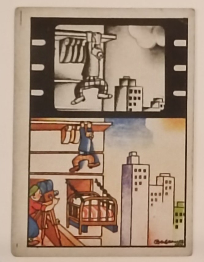 rafaelangelus's tweet photo. En la exposición #esperpento del @museoreinasofia hay una deliciosa selección de cromos de 1931 que desvelan la magia del cine con picardía. Para apocalípticos que defienden un cine sin trucos ni efectos especiales, "como el de antes". https://t.co/dcnHOelV96