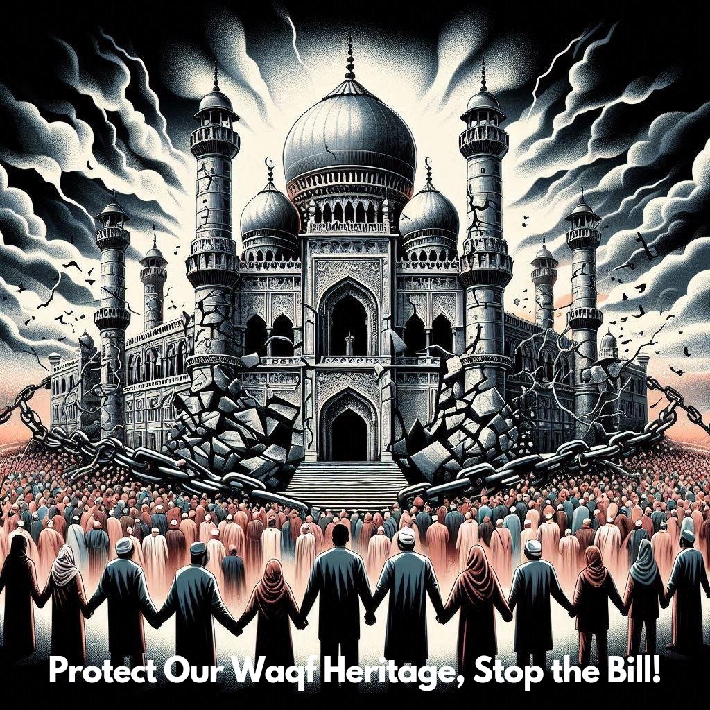 🕌Waqf lands are our heritage of charity, education, &amp; community. The #Waqf Amendment Bill threatens this legacy. Join us to protect these sacred lands!
📢Retweet to support!
#ProtectWaqf #CommunityRights #SaveOurHeritage #StopTheWaqfBill
#WaqfAmendmentBill_2024 #WaqfEmergency