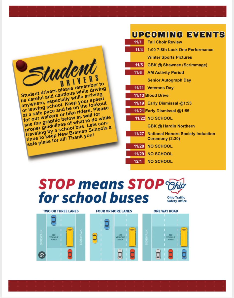 The November Newsletter was sent out to students today. Let’s make it a great month. 
#WeAreCardinals
