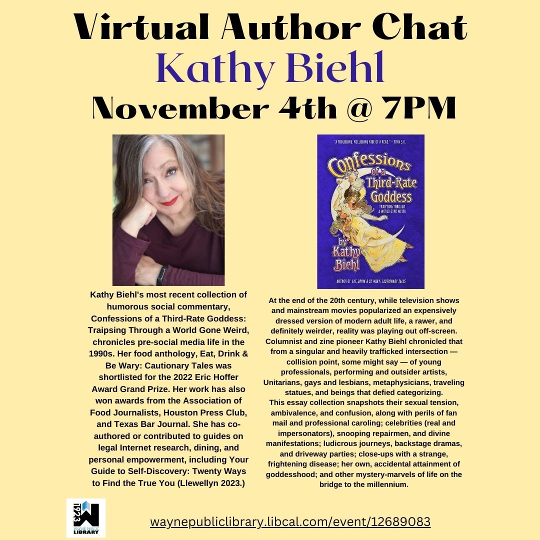 Tonight at 7 PM join the chat - waynepubliclibrary.libcal.com/event/12689083