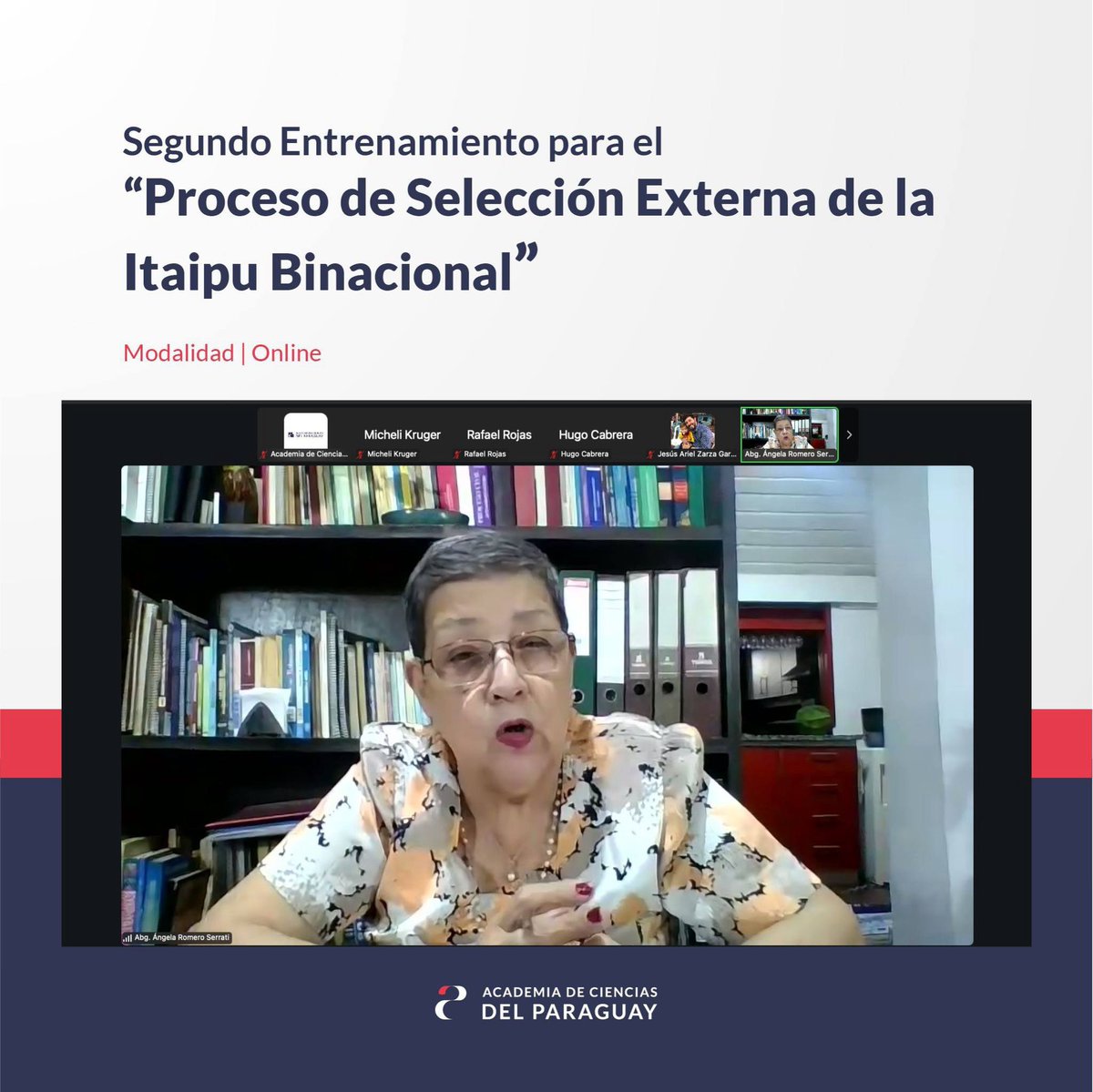 ACCIP_org's tweet photo. Comenzamos el Segundo Entrenamiento para el Proceso de Selección Externa de Itaipu Binacional.

Este programa reafirma nuestro compromiso con la formación de profesionales capacitados para contribuir al desarrollo equitativo de Paraguay.

#Accip #ItaipuBinacional https://t.co/OAvPnCov3V