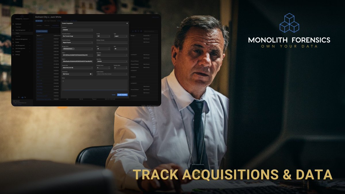 Monolith4n6's tweet photo. Don’t waste time searching through case data that’s all over the place. Keep track of acquired digital evidence data with Monolith’s centralized repository, where you can all the evidence information in one place. Start today! https://t.co/L2EZrh8Ml9
#dfir #casemanagement https://t.co/pqIvrqtghw